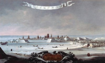 View of Danzig (Gdansk) in Winter by Lorenz Strauch